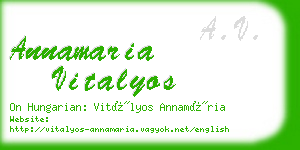 annamaria vitalyos business card